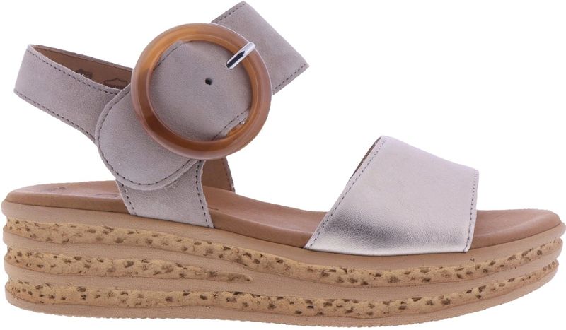 Gabor - Dames Sandalen - Goud - Leer - Verstelbaar Bandje