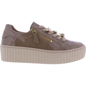 Gabor Dames Sneakers | Beige | Lak | 53.201.92 | 53203E242 | Gaborshoes