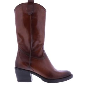 Mjus Dames Laarzen Lange-laarzen | Bruin | Leer | T82301-101-6205 | 59610B232 | Gaborshoes