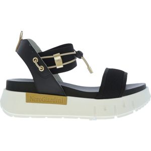 Nero Giardini Dames Sandalen | Zwart | Leer | E410700D-100 | 51074A251 | Gaborshoes