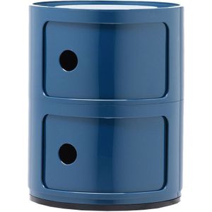 Kartell Componibili Kast Nachtkastje Medium (2 Comp.)Ø32 Blauw