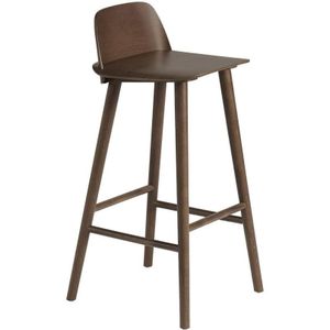 Muuto Nerd Barkruk 75 Stained Dark Brown
