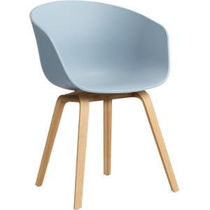 Hay AAC22 Stoel Gelakt Eiken Onderstel Slate Blue