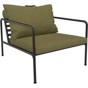 Houe Avon Lounge Fauteuil Frame Zwart Stof Leaf Heritage