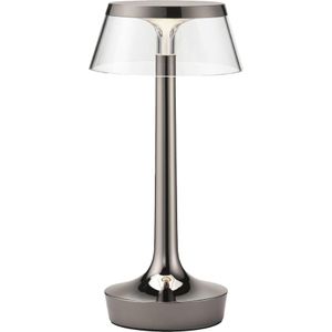 FLOS - Bon Jour - Draagbare LED Tafellamp - Zwart Chroom - Oplaadbaar
