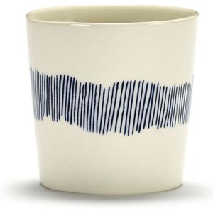 Serax Feast By Ottolenghi Mok 25cl White Stripes Blue