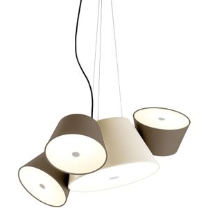 Marset Tam Tam 3 Mini Hanglamp Halfmat Wit/bruingrijs