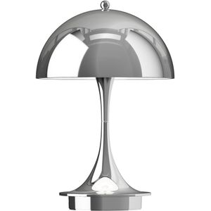 Louis Poulsen Panthella Tafellamp V3Ø16 LED Oplaadbaar Chrome