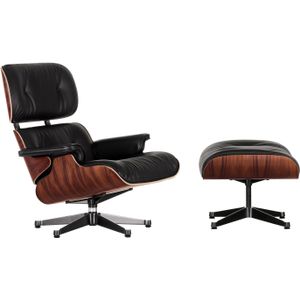 Vitra Eames Lounge Chair Met Ottoman Fauteuil (nieuwe Afmetingen) Palisander