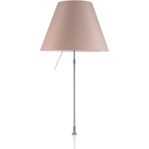 Luceplan Costanza Tafellamp Telescopisch Met Dimmer En Schroef Aluminium/Soft Skin