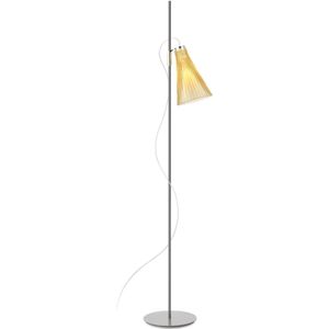 K-Lux vloerlamp grijs straw yellow lampenkap
