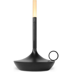Graypants - Wick S - Oplaadbaar Tafel Licht - Zwart - USB-C - Ø12 cm