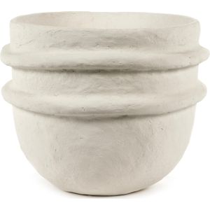 Serax Marie Michielssen White Earth papier maché sierpot D30cm H28cm wit