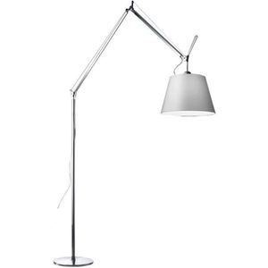 Artemide Tolomeo Mega Terra Booglamp Retrofit Dimmer Alu Grijs Satijn 32