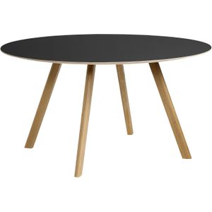 Hay Copenhague CPH25 Tafel 140 Gelakt Eiken Zwart Linoleum