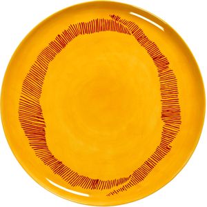 Serax Feast By Ottolenghi Schaal Ø35 Yellow Swirl Stripes Red