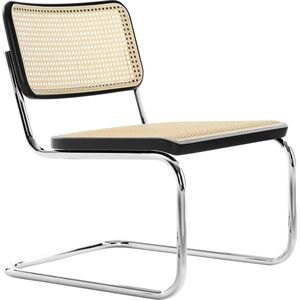 Thonet S32 Fauteuil VL Zwart Chroom Onderstel