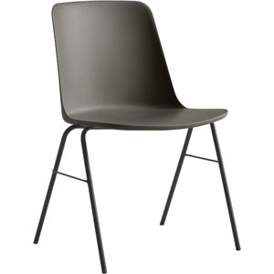 &tradition Rely HW26 Stoel Zwart Onderstel Stone Grey
