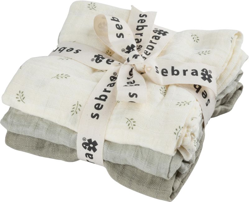 Sebra - Hydrofiele Doeken Set - Sophora Leaves - 3 Stuks