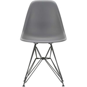 Vitra Eames DSR Stoel Zwart Gepoedercoat Onderstel Granite Grey