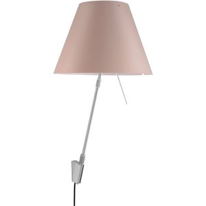 Luceplan Costanza Wandlamp Telescopisch Met Dimmer Aluminium Body Kap Soft Skin