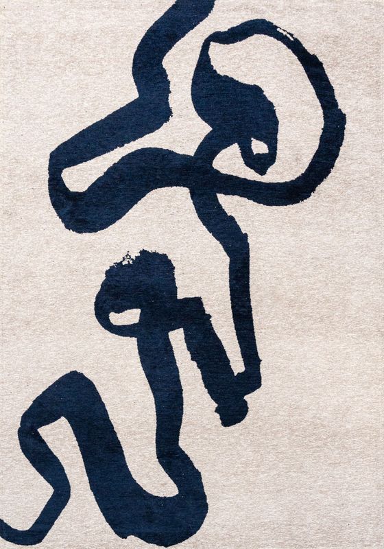 Louis de Poortere - Craft Ribbon Sea Ink 9849 - 240 X 340 cm