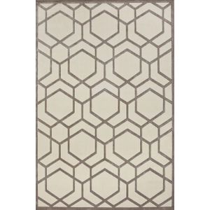Concept Looms - Lugano Ivory Light Grey LUG04 - 160 X 230 cm