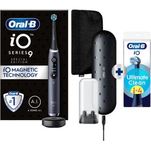 Oral-B iO 9 Special Edition Elektrische Tandenborstel Zwart Onyx + 4 Opzetborstels