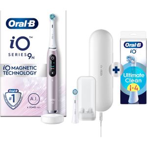 Oral-B iO 9N Elektrische Tandenborstel Roze Quartz + 4 Opzetborstels