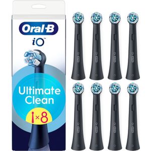 Oral-B iO Series Ultimate Clean Opzetborstels Zwart  8 Stuks