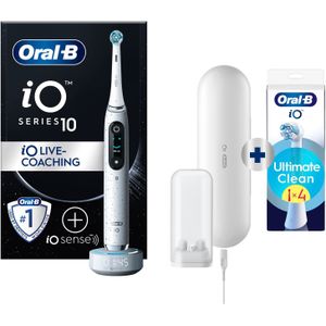 Oral-B iO 10 Stardust Elektrische Tandenborstel Wit  + 4 Opzetborstels