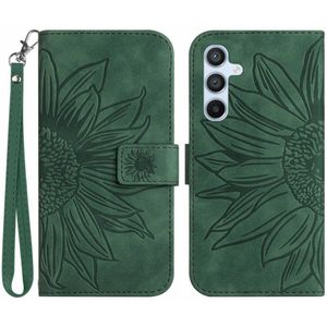 Samsung Galaxy A26 Hoesje - Coverup Zonnebloem Book Case met Koord - Groen