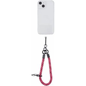 Coverup Polskoord met Sleutelhanger - Gevlochten Nylon 8mm - Roze