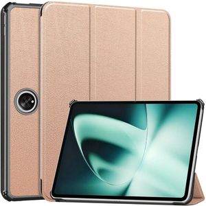 OnePlus Pad Hoesje - Tri-Fold Book Case met Wake/Sleep - Rose Gold