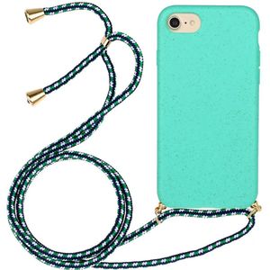 iPhone SE (2022/2020), iPhone 8 / 7 Hoesje - Coverup TPU Back Cover met Koord - Biologisch Afbreekbaar - Cyan