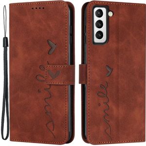 Samsung Galaxy S22 Hoesje - Coverup Smile Book Case - Bruin