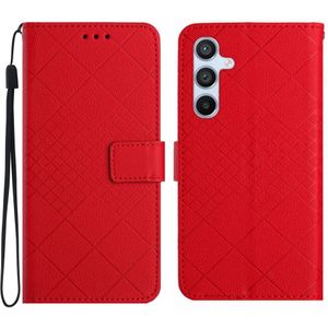 Samsung Galaxy A56 Hoesje - Coverup Rhombus Book Case - Rood