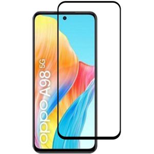 OPPO A98 Screen Protector - Full-Cover Tempered Glass - Zwart