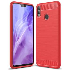 Honor 8X Hoesje - Armor Brushed TPU Back Cover - Rood