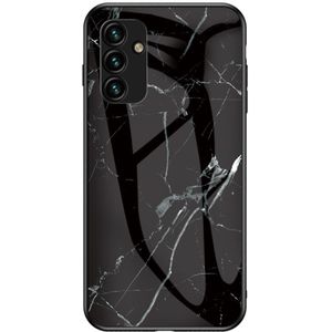 Samsung Galaxy A14 Hoesje - Coverup Marble Glass Back Cover - Zwart