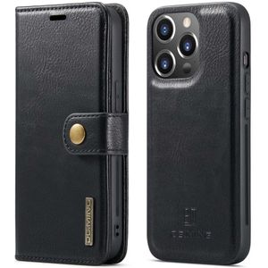 iPhone 14 Pro Hoesje - DG.MING 2-in-1 Book Case & Back Cover - Zwart