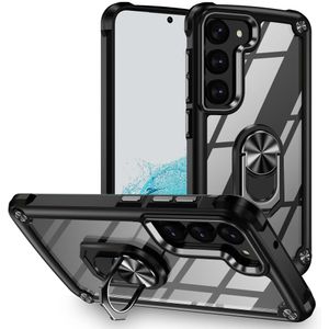 Samsung Galaxy S23 Hoesje - Coverup Ring Kickstand Back Cover - Zwart