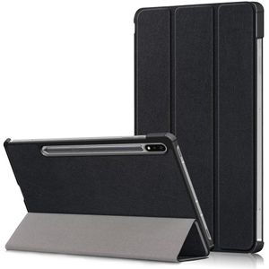 Samsung Galaxy Tab S7 FE / S7 Plus / S8 Plus Hoesje - Tri-Fold Book Case met Wake/Sleep - Zwart