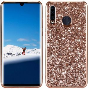 Huawei P30 Lite Hoesje - Coverup Glitter Back Cover - Rose Gold