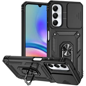 Samsung Galaxy A05s Hoesje - Coverup Armor Ring Kickstand Back Cover met Camera Shield - Zwart