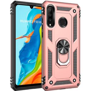 Huawei P30 Lite Hoesje - Coverup Ring Kickstand Back Cover - Rose Gold