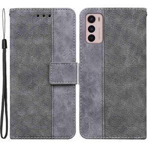 Motorola Moto G42 Hoesje - Coverup Geometric Book Case - Grijs