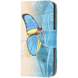 Samsung Galaxy A51 Hoesje - Book Case - Blauwe Vlinder