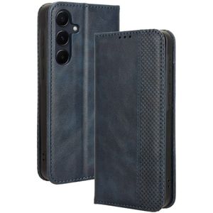 Samsung Galaxy A35 Hoesje - Coverup Vintage Style Book Case - Blauw
