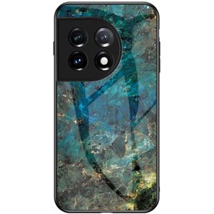OnePlus 11 5G Hoesje - Coverup Marble Glass Back Cover - Emerald Green